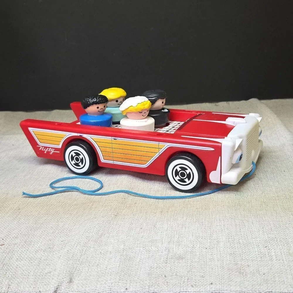 Fisher-Price Nifty Station Wagon , Little People Airplane, School Bus, 11 Figure